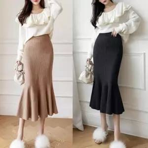 G126767_머메이드 밴딩 니트 롱스커트 WFFSYD4