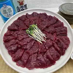 [셀러허브]당일도축 한우 뭉티기 육사시미 250g 한우 사시미 한우 육사시미 한우 뭉태기 (S49958735)