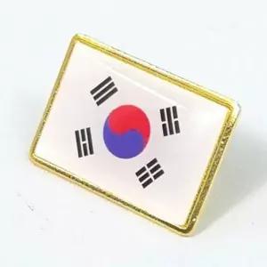 대한민국 사각 태극기 배지 금테 태극기 배지 국경일 행사 뱃지-WF...