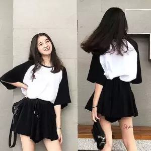 깔끔 나들이 외출복 치마 허리 바지세트 코디 밴딩hij047