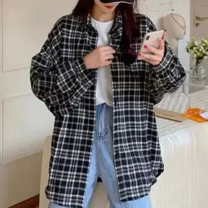 여성 체크 가을 셔츠 간절기 상의 가벼운 레이어드 여자체크셔츠 체크패턴셔츠