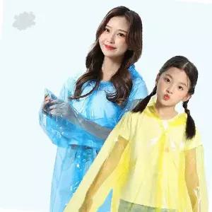일회용 비옷 성인 어린이 장마철 야외활동 휴대용 가벼운 물막이 외출 행사