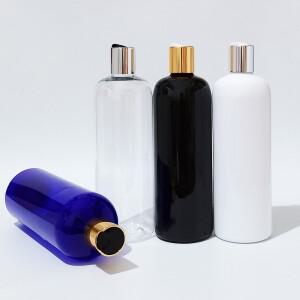 500ML 빈 스킨 케어 화장품 패키지 병 골드 실버 디스크 캡 액체 비누 샴푸 애완 동물 컨테이너 로션 크림