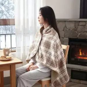 단추 차박용 극세사 망토 똑딱이 방한 담요 숄 빅블랭킷 캠핑 100x140cm 대형