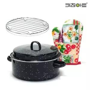 고품질 키친아트 냄비 직화 냄비세트 28cm 장갑/삼발이 포함 범랑냄비 (WB3E96C)