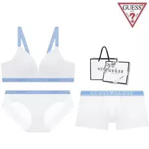 매장정품 GUESS 게스 [선물포장] 메쉬 노와이어 커플속옷세트 BRBPDR211WH 1691604