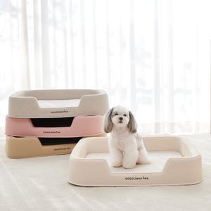 코코리에또펫 펫베드 에어네트 강아지 침대 방석 고양이 쇼파 애견침대 사각 크림