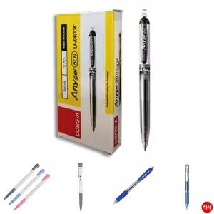 (0.5mm 흑색 12개입) 동아 애니겔 501 볼펜/사무용/다용도/펜/필사용/노크/검정색/필사/검정/검은/검은색