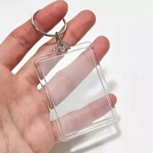 아크릴 액자 키링 투명 포토 증사 홀더 포카 직사각형 최애 사진 십자수 50개