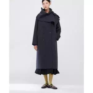 [CC콜렉트](강남점)[씨씨콜렉트] CC club 머플러 핸드메이드 롱코트 ( C254MSG755 )
