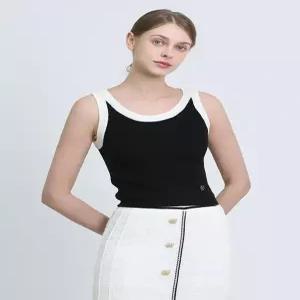 [르샵][르샵(LeShop)] 아웃라인 포인트 크롭 나시 슬리브리스 (택가격 59000원)