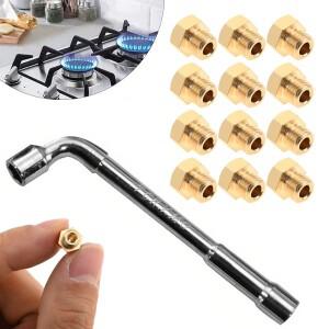 가스레인지 노즐 변환 키트 세트 (3.7mm 오리피스 툴, 0.5/0.7/0.8/0.9/0.95/1.1mm 12개 포함, 총 13개 구