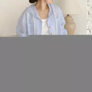 모브 시어서커 후드남방 후드남방 긴팔 여름아우터 데일리룩 얇은아우터 캐주얼얼 스트라이프 셔츠