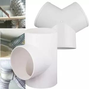 1pc 100mm 덕트 T/Y 모양 커넥터 빠른 환기 튜브 조인트 커플러 3 웨이 스플리터 PVC 배기 파이프 피팅