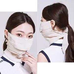 [휴스토니 골프]휴스토니 여성 자외선차단 인견 풀커버 마스크
