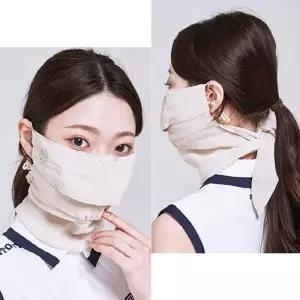 휴스토니 여성 자외선차단 인견 풀커버 마스크