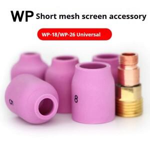 WP-17 WP-26 TIG 토치 숏 가스 렌즈 키트 메쉬 스트레이너 디퓨저 세라믹 노즐 컵 용접 액세서리