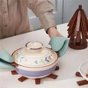 접이식 냄비 받침 나무 냄비 받침 다용도 원목 테이블 주방용