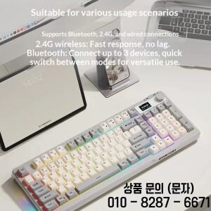 Eweadn V98Pro 무선 스크린 디스플레이 키보드 마우스 세트 기계식 무소음 Rgb 백라이트 블루투스 멀티 시