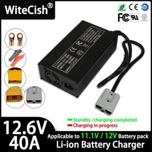 12V 3시리즈 12.6V 20A 40A 충전기 스마트 알루미늄 케이스 (3S 11.1V 12V 리튬 이온 배터리 고속 충전용),