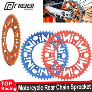오토바이 스프로킷 NIBBI 알루미늄 49T 50T 51T 후방 체인 KTM EXC SX MXC 혼다 CRF 450 XR 400cc Yamaha 먼지 자전거