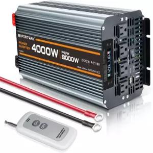 4000w 파워 인버터 DC 2V to AC 0V/20V 컨버터 8000w 피크 LCD 디스플레이 무선 컨트롤러 콘센트 USBRV