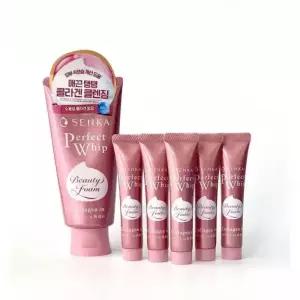 센카 퍼펙트휩 콜라겐 워시 클렌징폼 195g 대용량세트 (구성120g+15gx5개) 본품 유통기한2028년.신속한 자