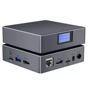 인터넷을 통한 IP KVM 원격 제어 IP를 4K60Hz 키보드 마우스 터치스크린 작동 시뮬레이션 PC 서버 BIOS 오디오 미니 화면을 OS 설치 Windows Mac Small