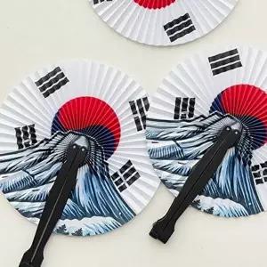 손부채 접이식 부채 태극기 휴대용 부채 응원용 여름-WFOEHXV