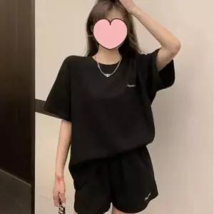 여자 꾸안꾸 반팔 반바지 세트 홈웨어 트레이닝 투피스