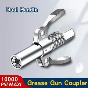 더블 핸들 그리스 커플러 0000PSI NPTI/8 퀵 오일 건 MAXI 릴리스 펌프 Silver color
