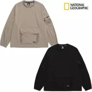 매장정품 내셔널지오그래픽 필드 캥거루 포켓 우븐 맨투맨 N241MSW090 319071