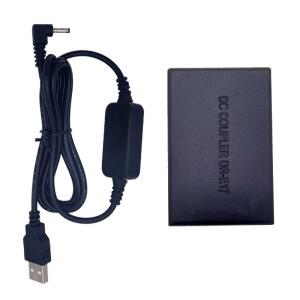DR-E17 Dc 커플러 LP-E17 canon호환 eos M3 M5 M6 EOSM3 미러리스 디지털 카메라 용 더미 배터리 + DC 5V 2