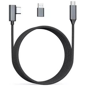 메타 퀘스트 3S/3/2 및 Pico 4 5Gbps 고속 데이터 전송 충전 코드 PC VR/Steam 호환 헤드셋 액세서리용