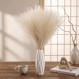 콩그히 30PCS 인조 팜파스 잔디 장식 27인치 소형 제거 없음 꽃병 필러용 푹신한 보호 실크 꽃 가정용 거실