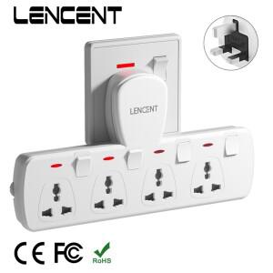 4범용 AC 콘센트와 LENCENT 멀티 플러그 확장 소켓 홈 오피스에 대 한 스위치와 3250W 13A 어댑터