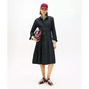 타미힐피거 TOMMY HILFIGER 롱 슬리브 플레어 데님 원피스 (T22G0TDR033WT21AP) T22G0TDR033WT21AP 749534