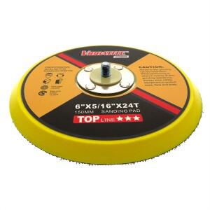 6인치 150mm DA 샌딩 패드 샌더 백킹 5/16-24 나사형 훅 앤 루프 전동 공구 액세서리 (광택 및 샌딩용)