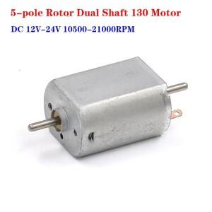 미니 소형 5 극 마이크로 FK-130 전기 전동 DC 12V 고속 엔진 듀얼 2mm 샤프트 DIY RC 레일 기차 장난감 HO