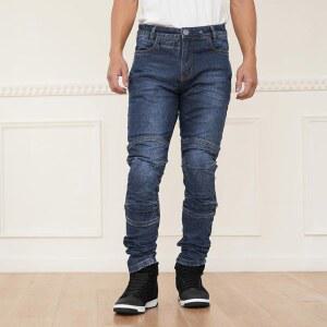 ENIGMA (에니그마) KOMINE 2025 Model Motorcycle Pants, Spring, Summer, Fall, CE Level 2 Protectors, Casual Wear, Deep Indigo L, 25-008 EN-008 Tempest Jeans