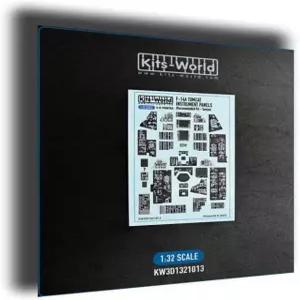 키트 월드 KW3D1321013 타미야용 그루먼 F-14A 톰캣용 1/32 3D 데칼 스몰