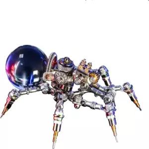 모스타렐 크리스탈 램프 점프 스파이더 3D 메탈 퍼즐 아르시닉스 DIY 모델 키트 공상과학 기계식 스팀펑크 장식 창의적인 선물 및 성인 청소년을 위한 미래형 홈 데코