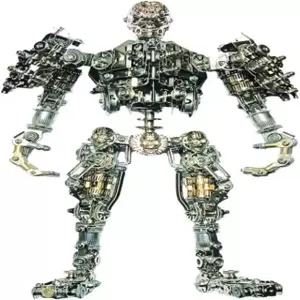 기계식 두개골 휴머노이드 3D 금속 퍼즐 키트 1250+PCS DIY 스팀펑크 로봇 모델 빌딩 세트 스테인리스 스틸 황동 합금 조립 공예품 수집 가능한 데스크톱 디스플레이 아트
