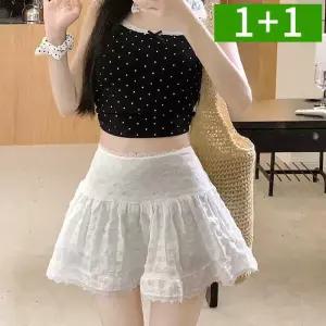 아트박스/오엠티 1+1 레이스 프릴스커트 여성 여름치마 미니스커트