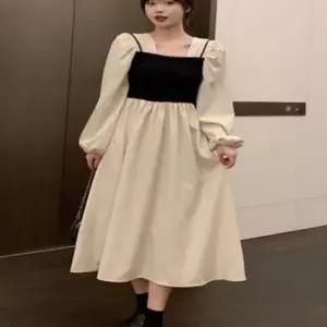 여성 봄가을 롱 미디 플레어 원피스 트렌치 스타일