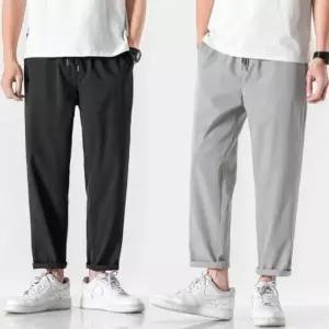 남자바지 배기팬츠 허리밴딩 루즈핏 캐주얼 데일리룩 밴딩팬츠 배기바지 (W960A2C)