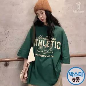 [하프클럽/]벨라도나 여성 캐주얼 루즈핏 박스티 6종 반팔티셔츠 이너티 데