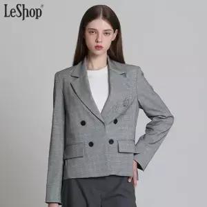 르샵 자수포켓 체크 자켓