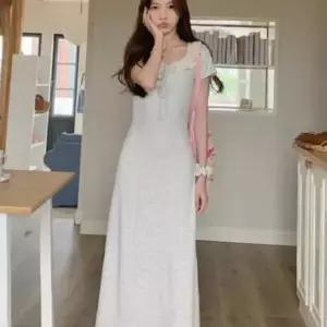 이쁘다요 프릴 원피스 롱 카라 레이스