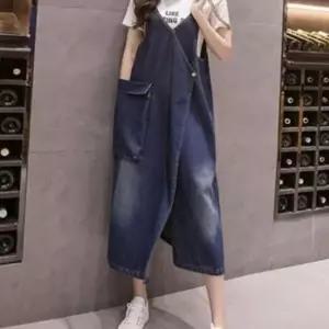데님 원피스 루즈핏 멜빵 청원피스 GR6187